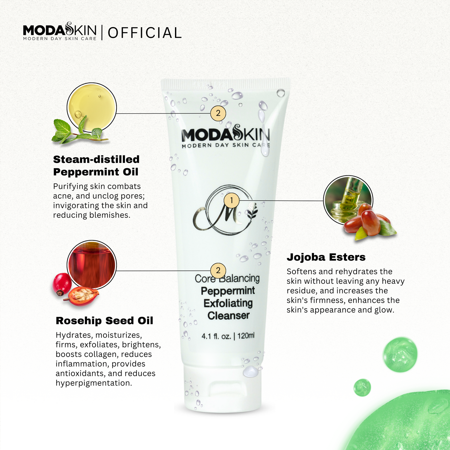 Core Balancing Peppermint Exfoliating Cleanser