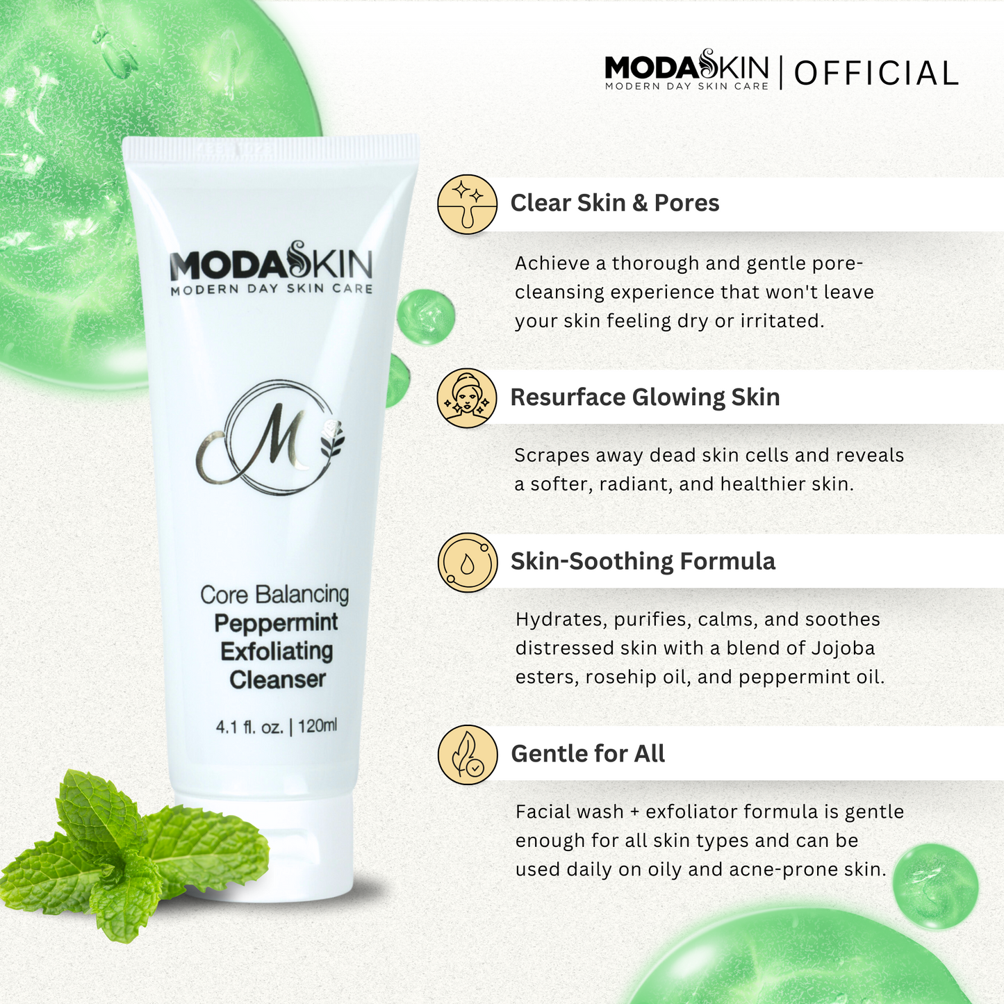Core Balancing Peppermint Exfoliating Cleanser